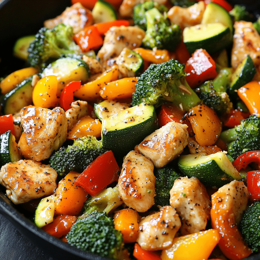 Healthy Chicken and Vegetables Skillet