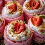 Sweet Strawberry Shortcake Cheesecake Rolls