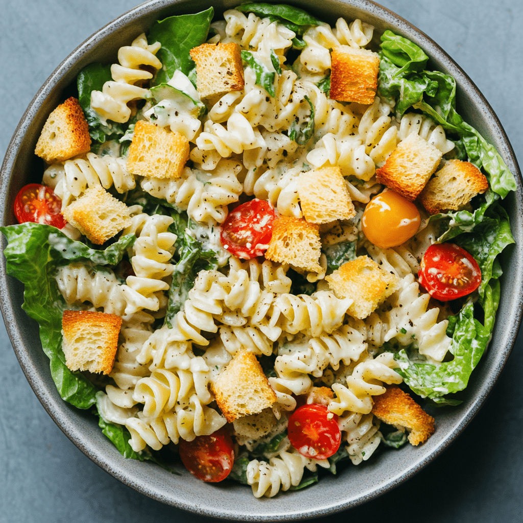 Vegan Caesar Pasta Salad