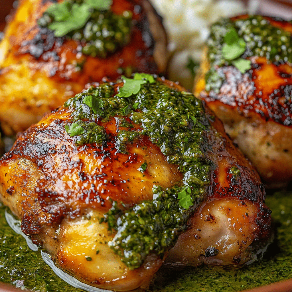 Peruvian Chicken with Green Sauce