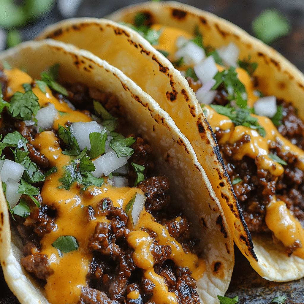 Garlic Butter Honey BBQ Beef Tacos