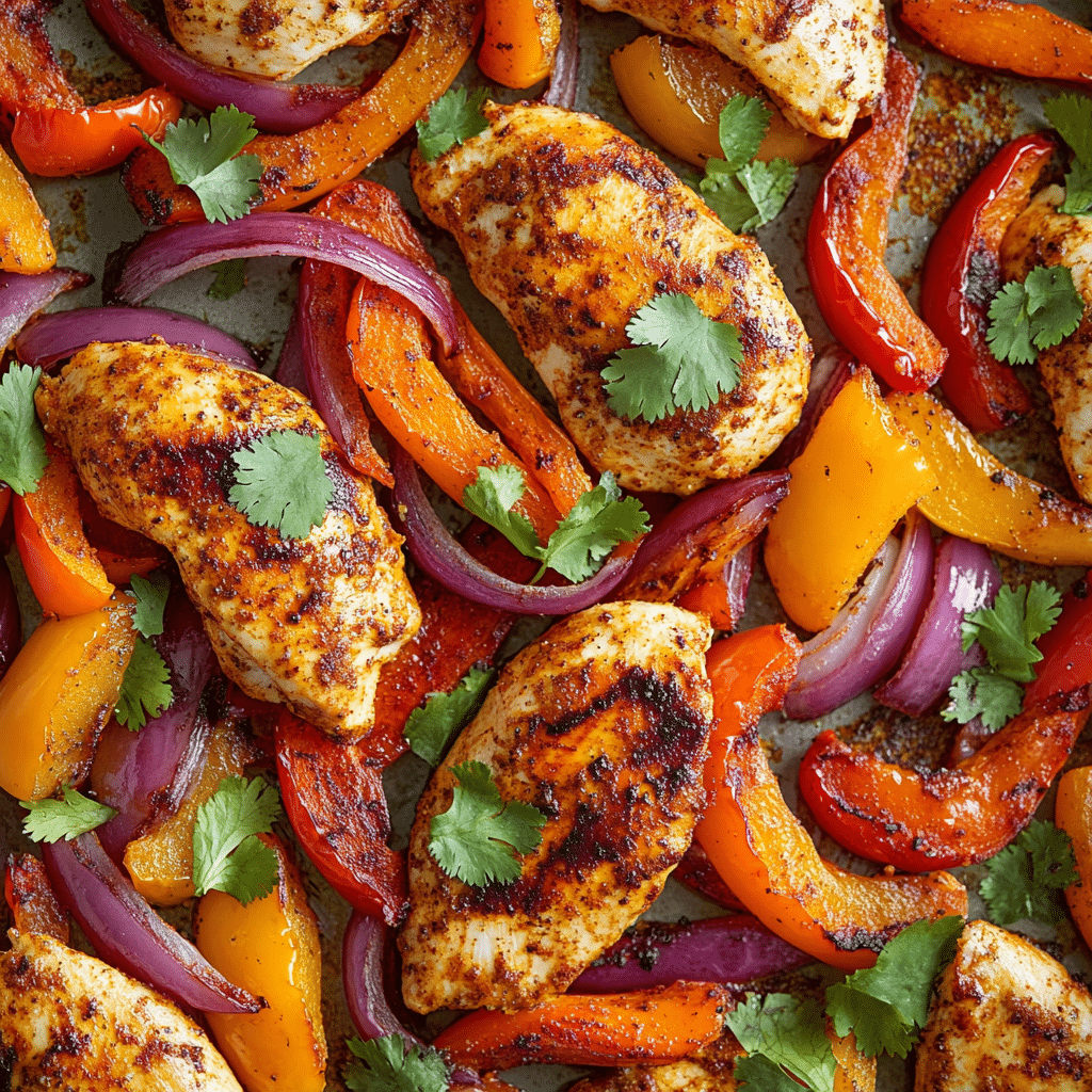 Easy Sheet Pan Chicken Fajitas