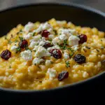 Pumpkin Risotto with Goat Cheese