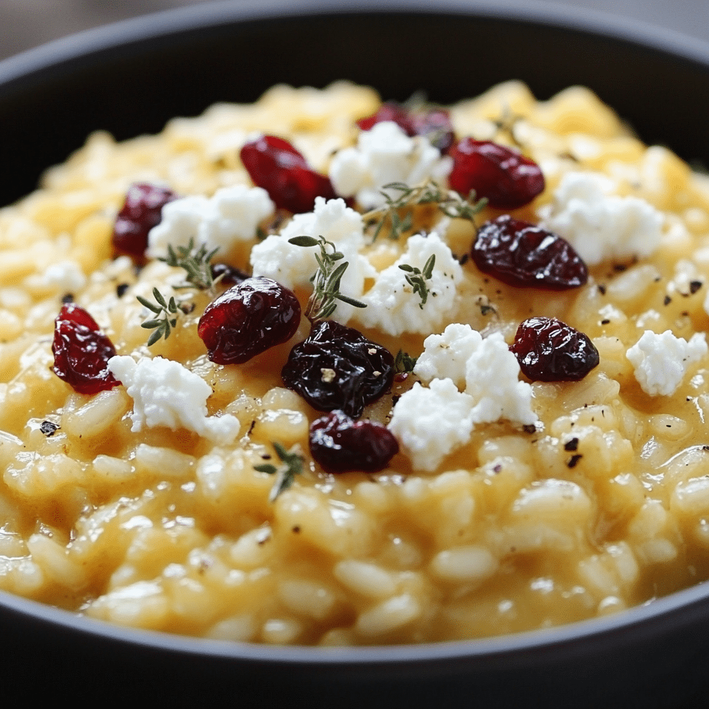 Pumpkin Risotto with Goat Cheese