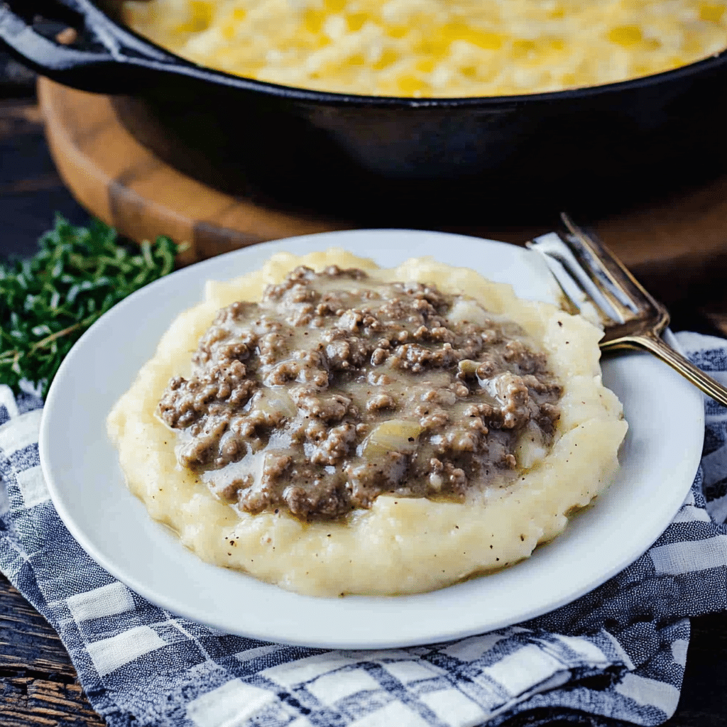 Easy Creamed Hamburger Gravy