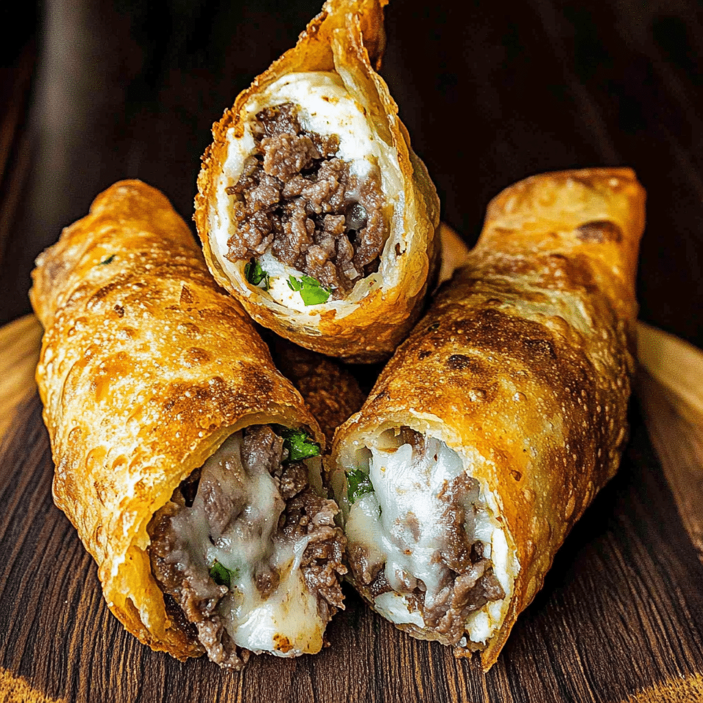 Philly Cheesesteak Egg Rolls