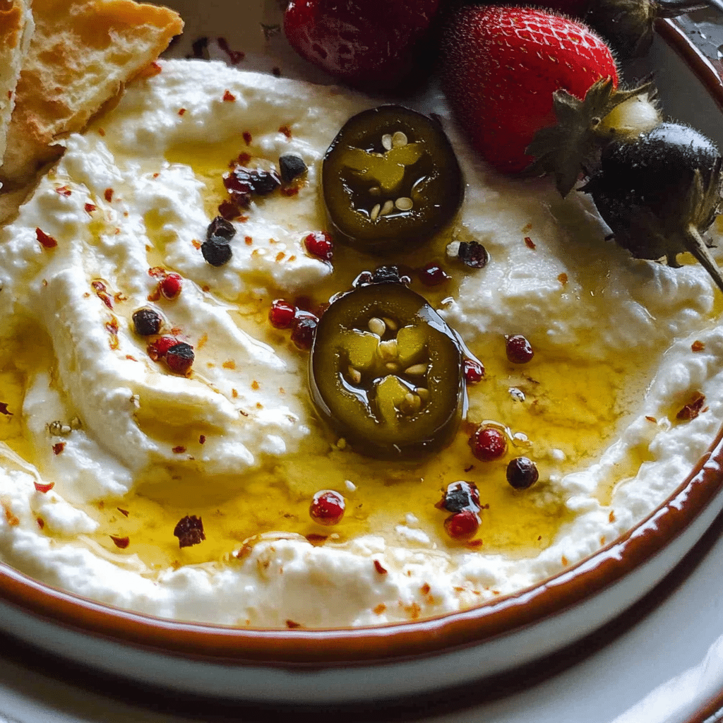 Whipped Honeyed Jalapeño Ricotta