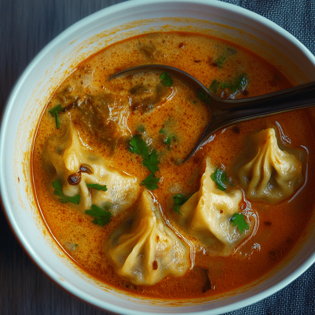 Coconut Curry Soup with Dumplings