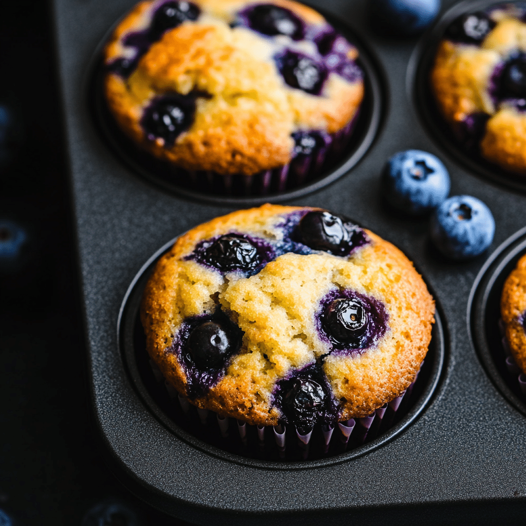 Healthy Blueberry Oatmeal Muffins