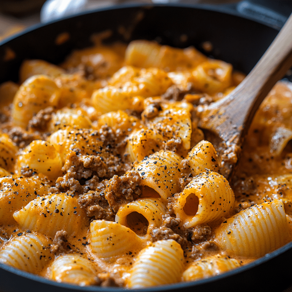 Creamy Beef and Shells