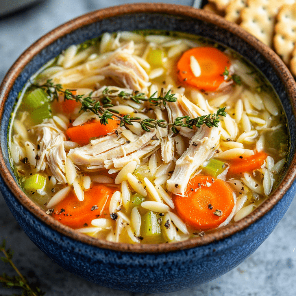 Pressure Cooker Chicken Orzo Soup