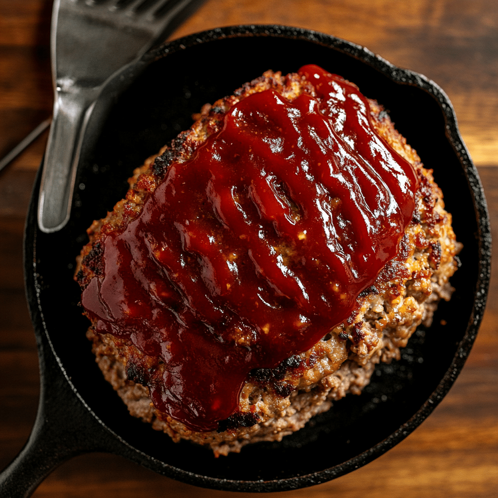 Old Fashioned Skillet Meatloaf