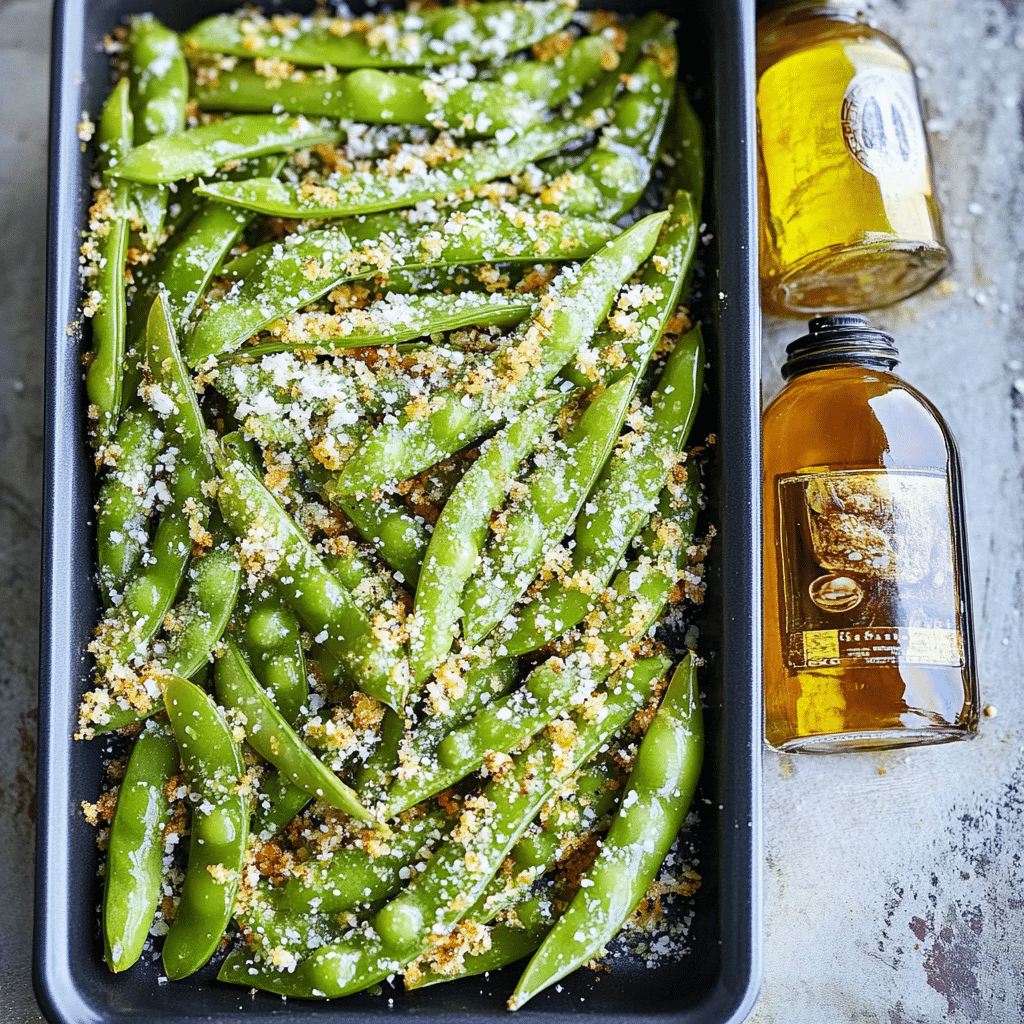 Garlic Parmesan Sugar Snap Peas