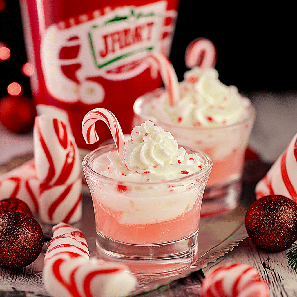 Candy Cane Jello Shots