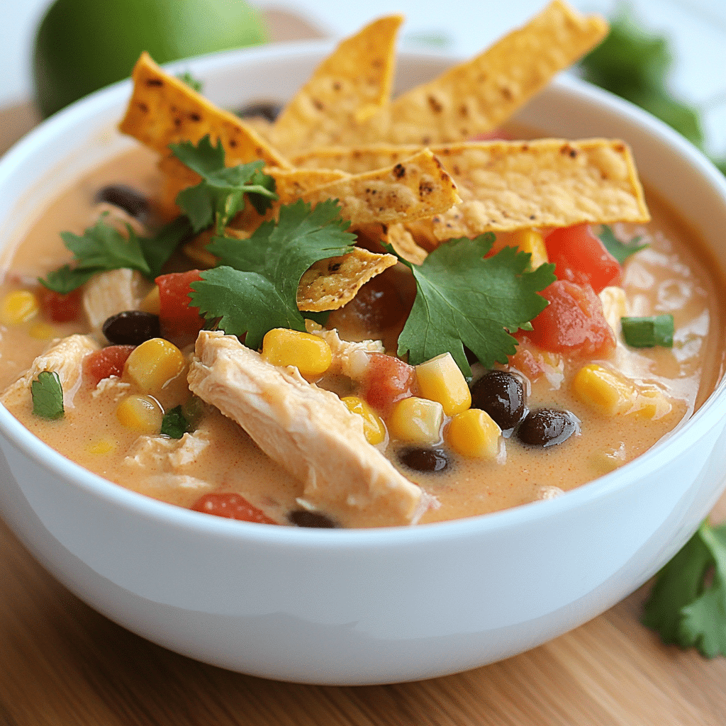 Creamy Chicken Tortilla Soup