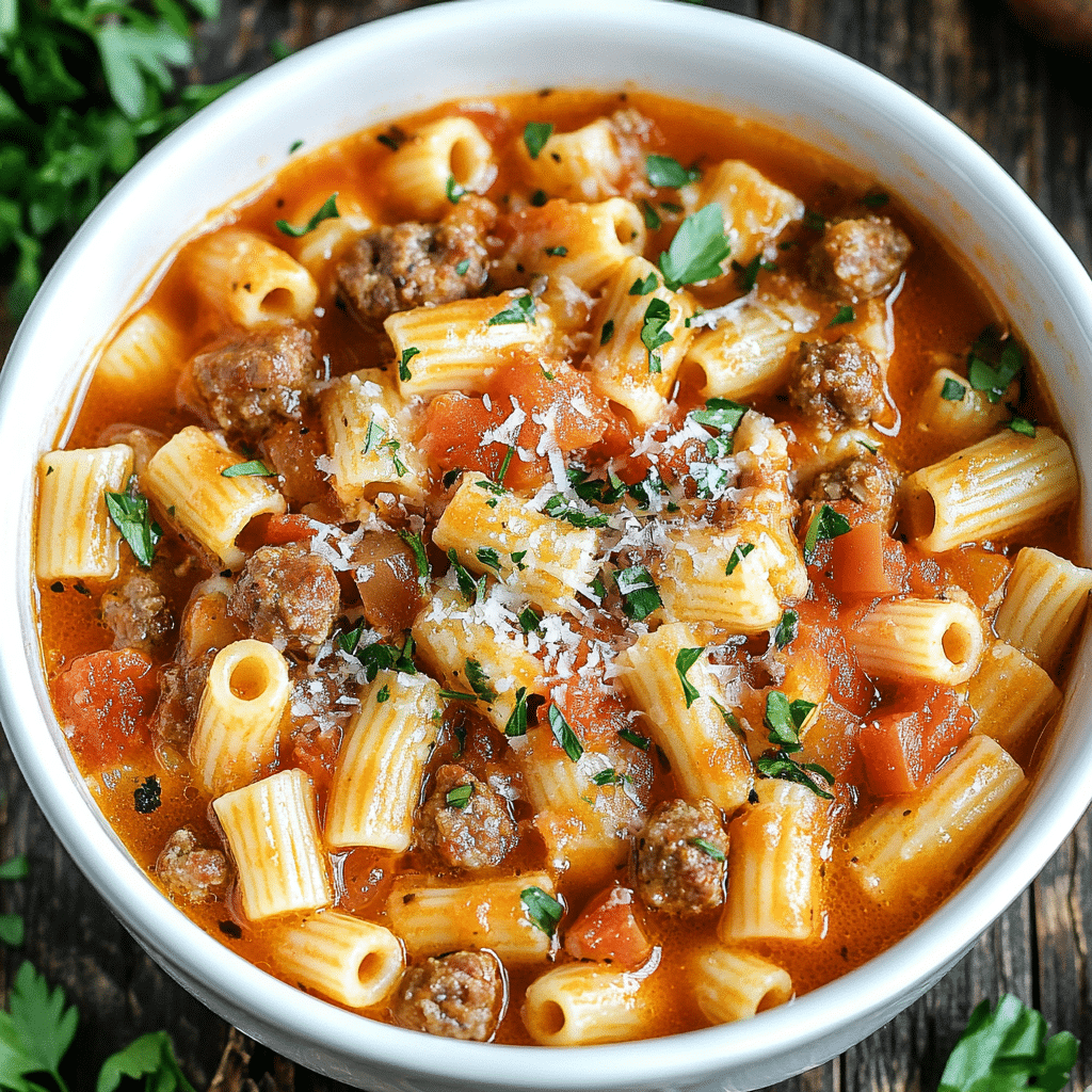 Creamy Parmesan Italian Sausage Soup