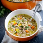 Ground Turkey and Rice Soup