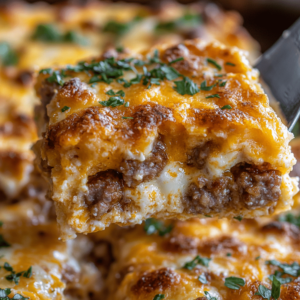 Savory Breakfast Sausage and Cheese Casserole Recipe