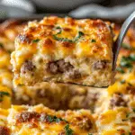 Savory Breakfast Sausage and Cheese Casserole Recipe