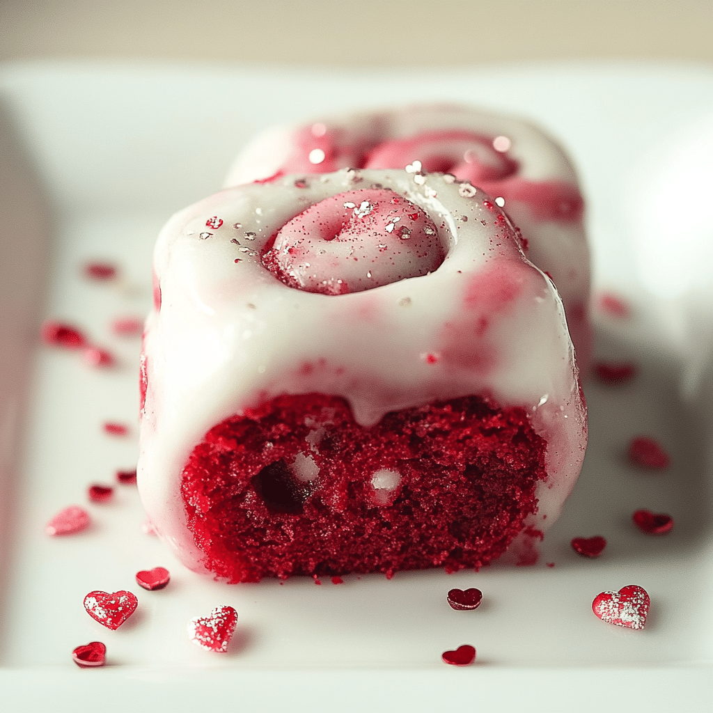 Red Velvet Valentine's Cinnamon Rolls