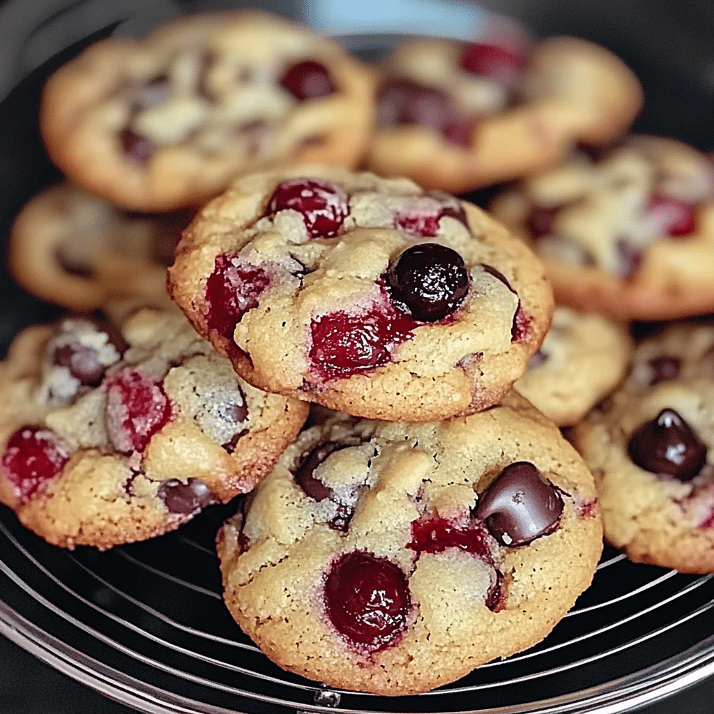 Maraschino Cherry Chocolate Chip Cookies