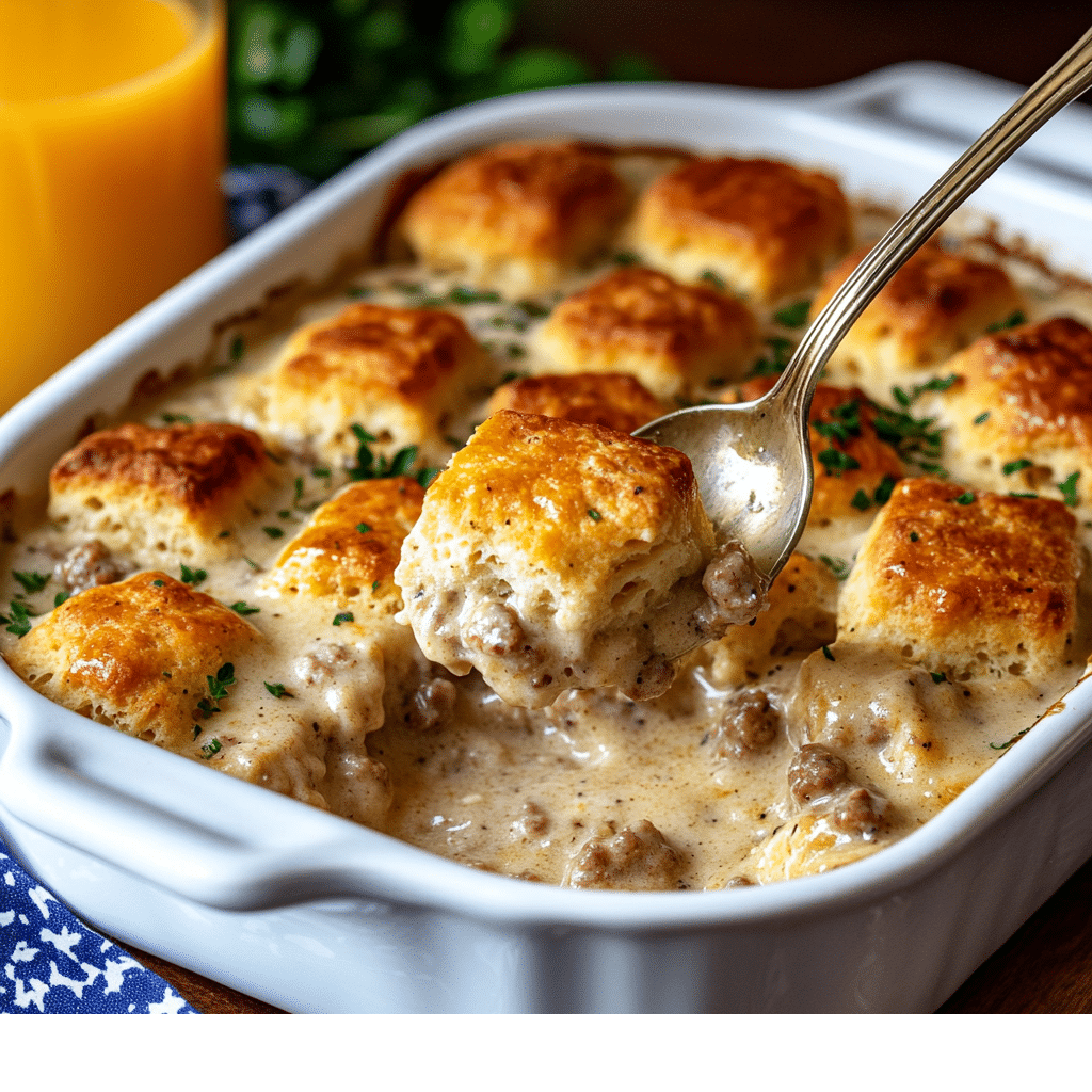 Biscuits and Gravy Casserole