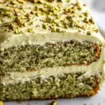 Lemon Pistachio Cake with Mascarpone Frosting