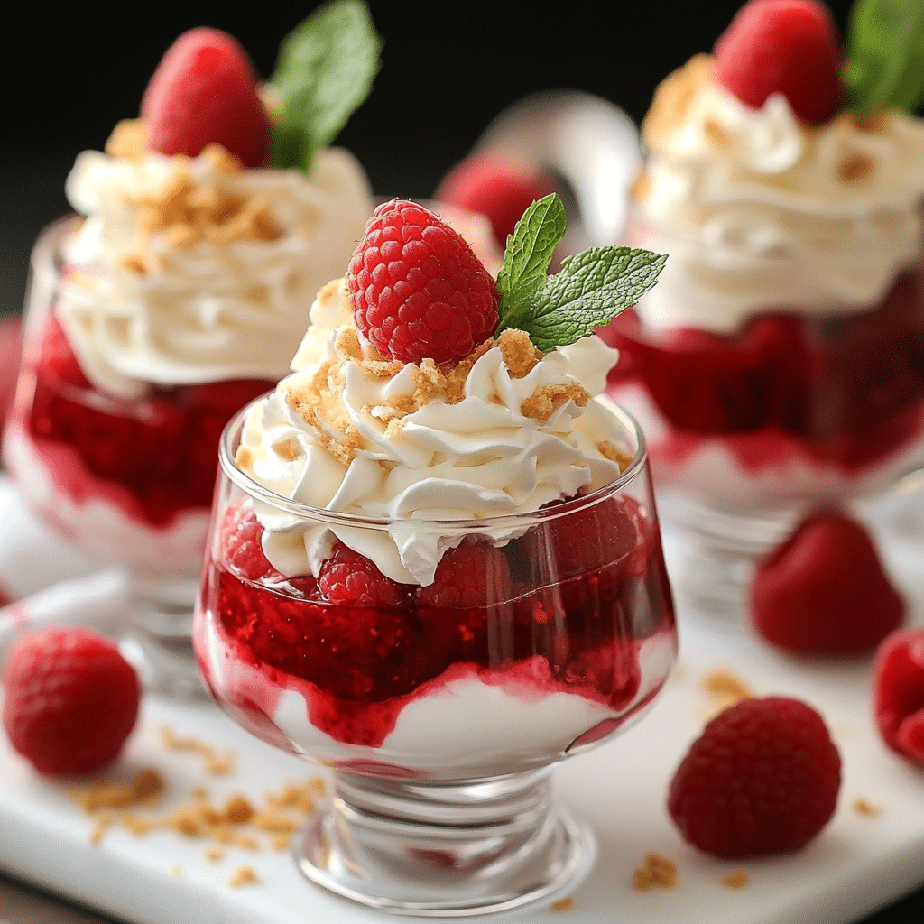 Raffaello Raspberry Dessert in a Glass