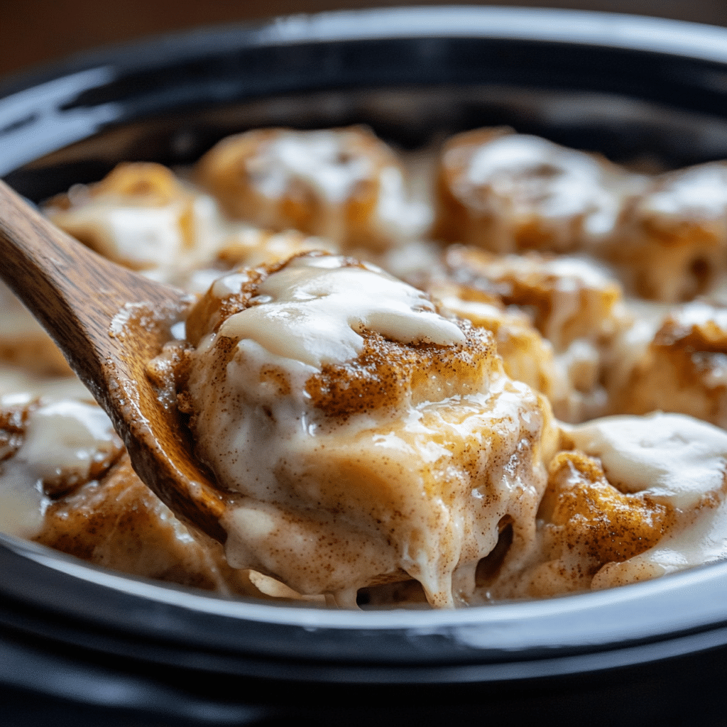 Crock Pot Cinnamon Roll Casserole