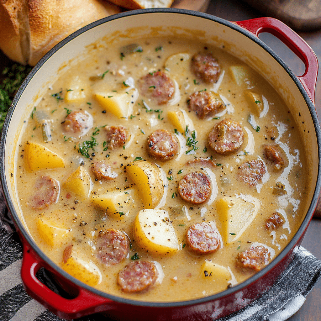 Cheesy Sausage Potato Soup