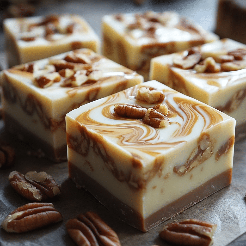 White Chocolate Caramel Pecan Fudge