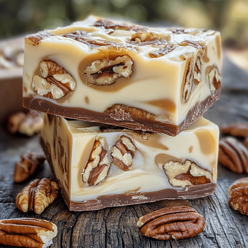 White Chocolate Caramel Pecan Fudge