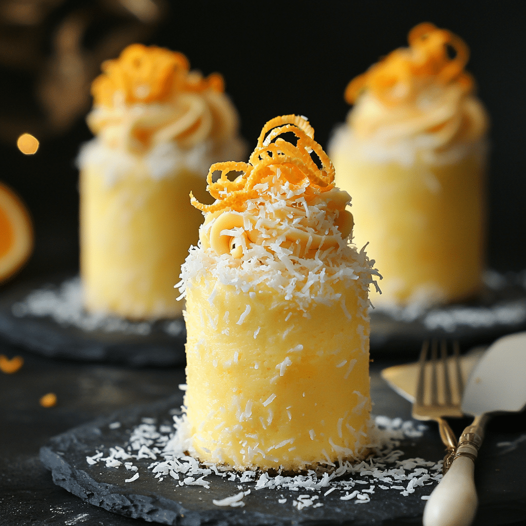 Coconut Orange Mini Cakes