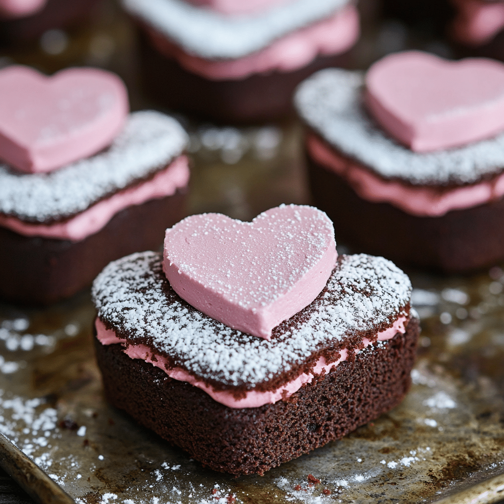 Mini Naked Chocolate Cake Hearts