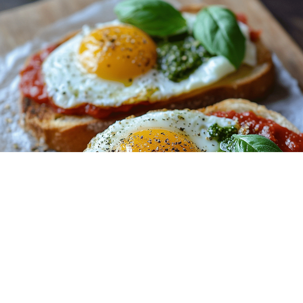 Shakshouka Toast with Feta Fried Eggs