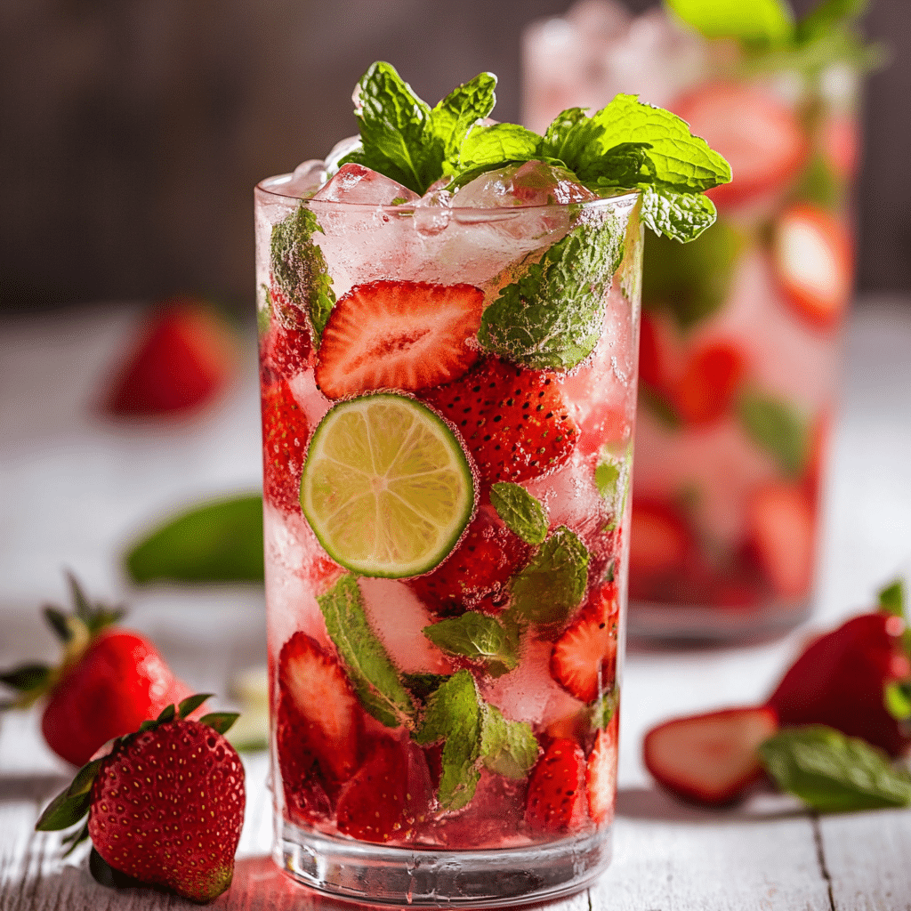 Sparkling Strawberry Mojito