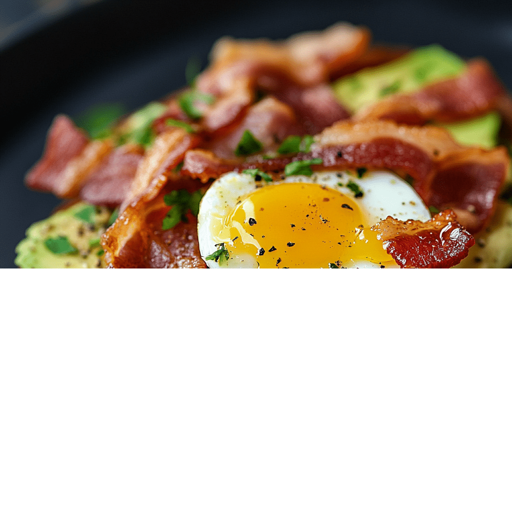 Avocado Bacon and Egg Toasts