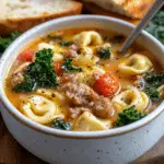 Spicy Sausage and Tortellini Soup