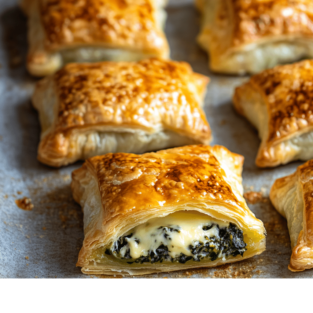 Cheese and Spinach Stuffed Pastry