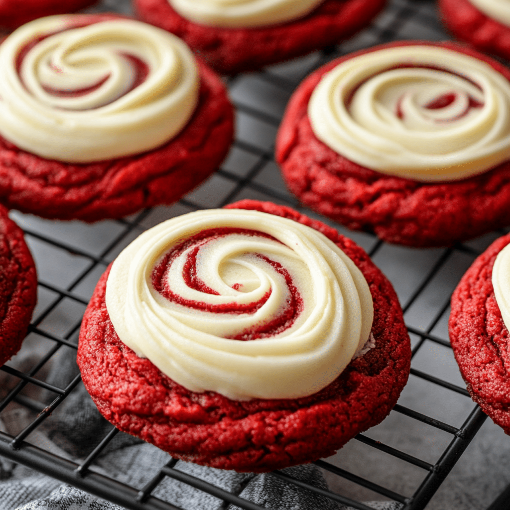 Red Velvet Cookies with Cream Cheese Frosting