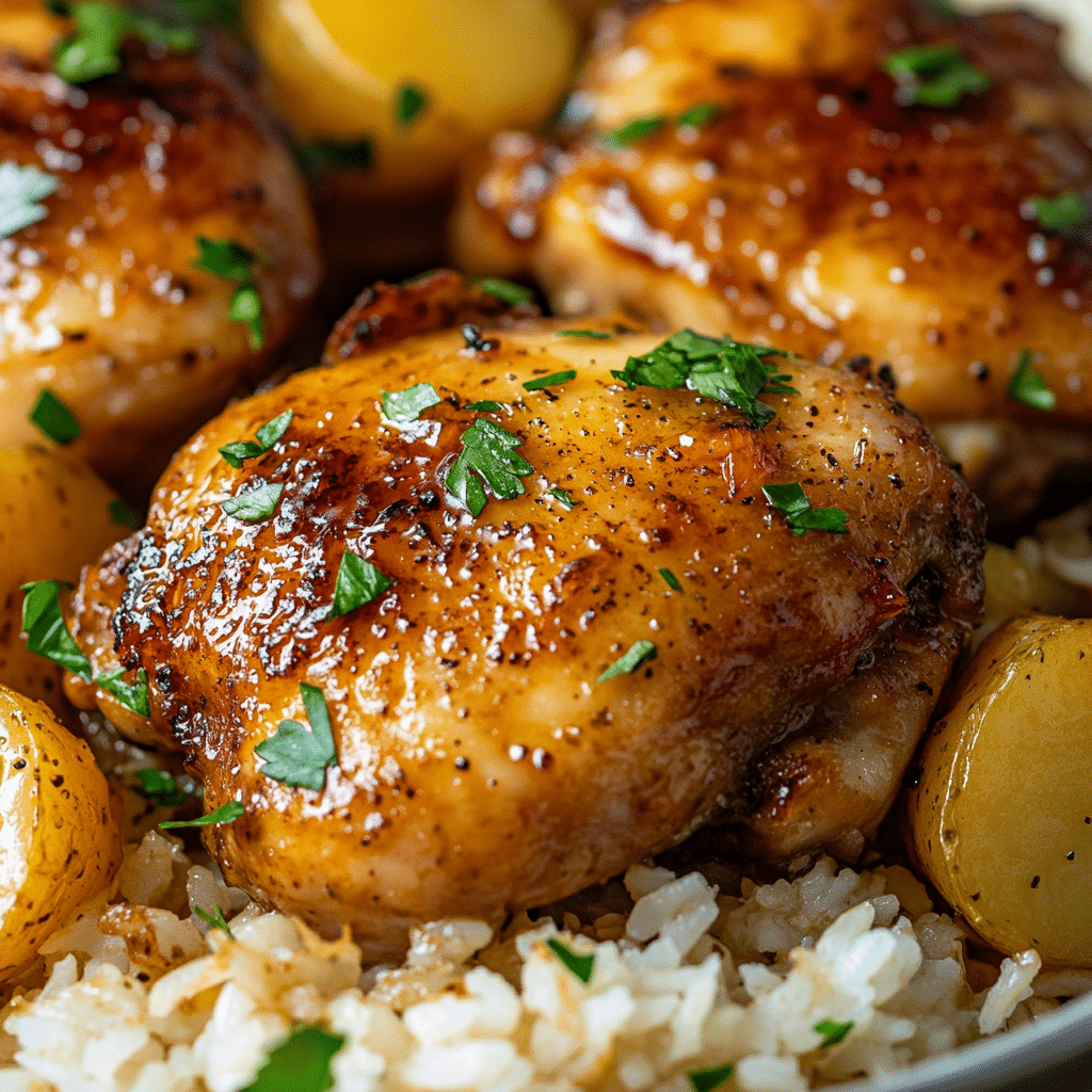 Smothered Chicken and Rice