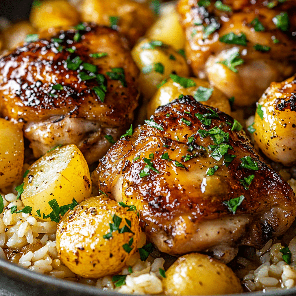 Smothered Chicken and Rice