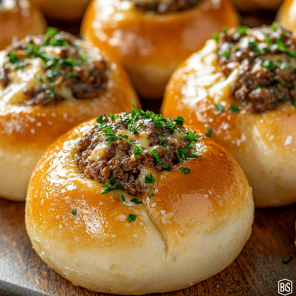 Garlic Parmesan Cheeseburger Bombs