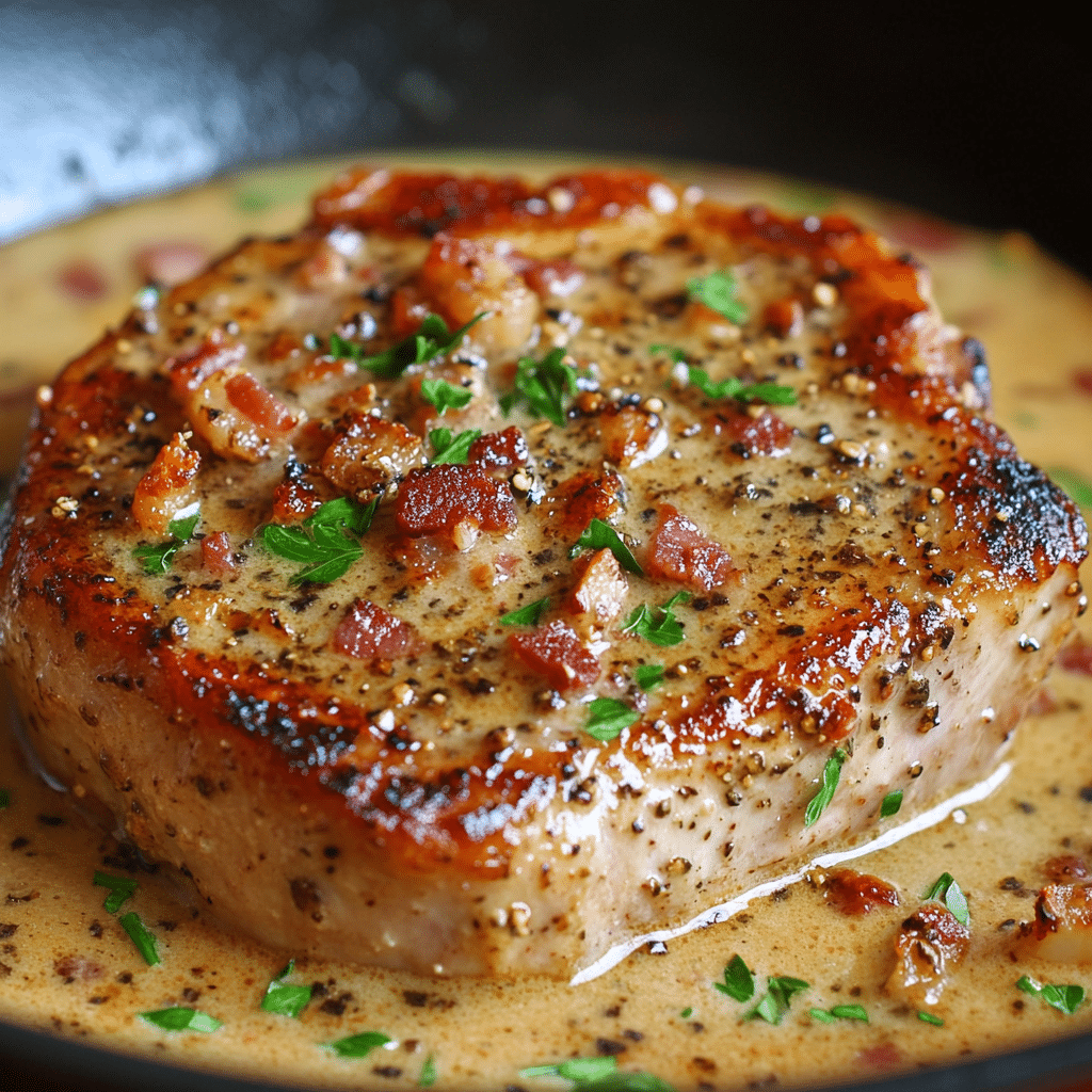 Creamy Bacon Pork Chops