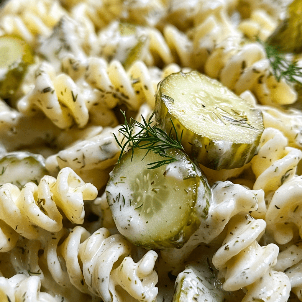 Dill Pickle Salad with Pasta