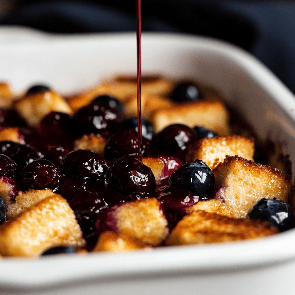 Blueberry & Cream Cheese French Toast Casserole