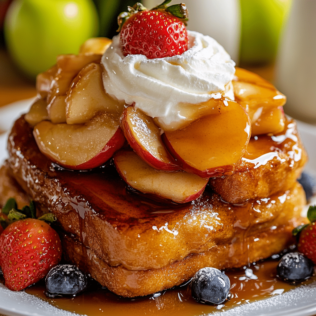 Caramel Apple Upside Down French Toast Bake