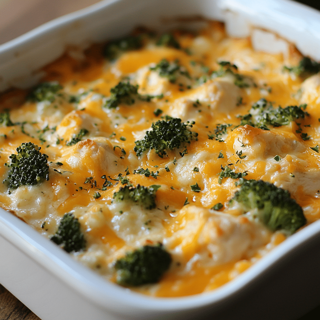 Cheesy Chicken Broccoli Rice Casserole