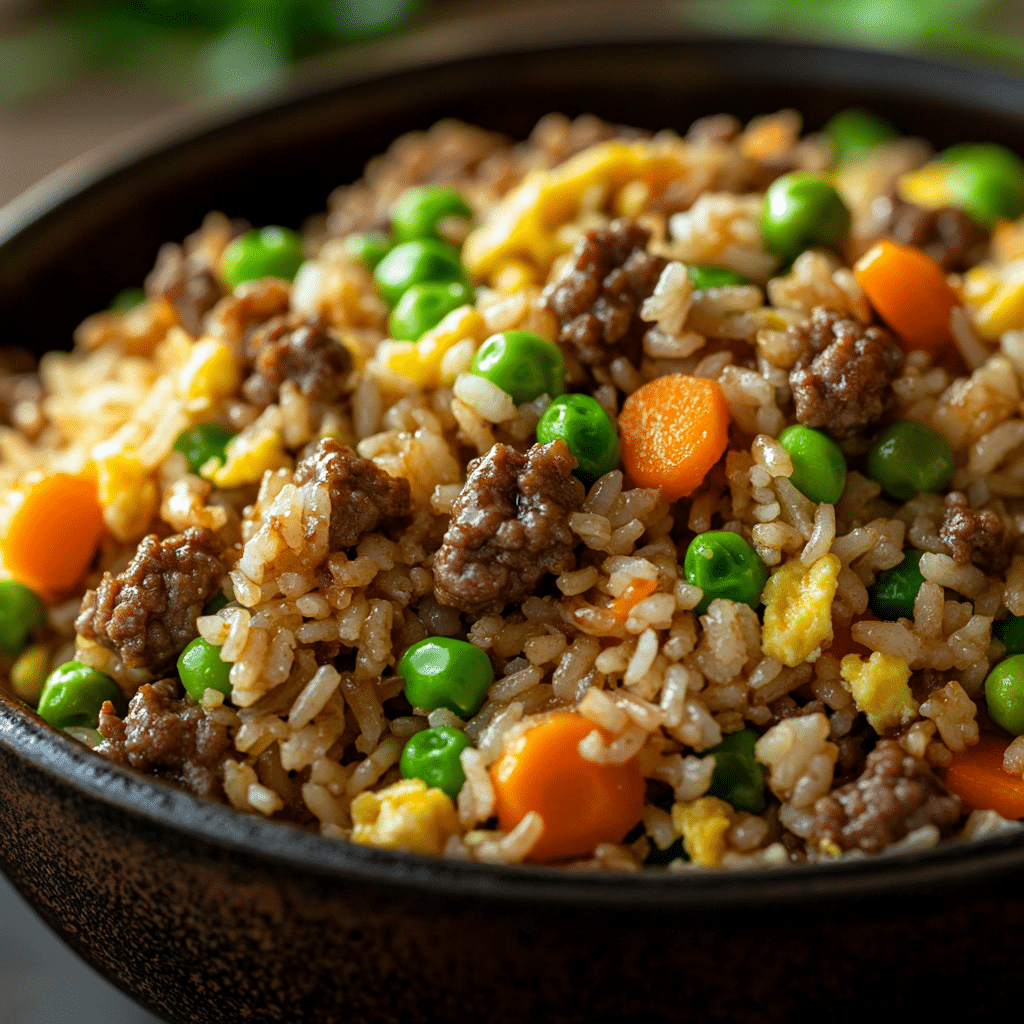 Ground Beef Fried Rice