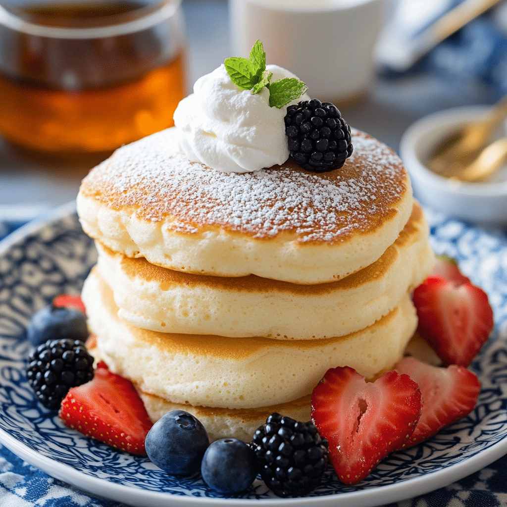 Fluffy Japanese Soufflé Pancakes